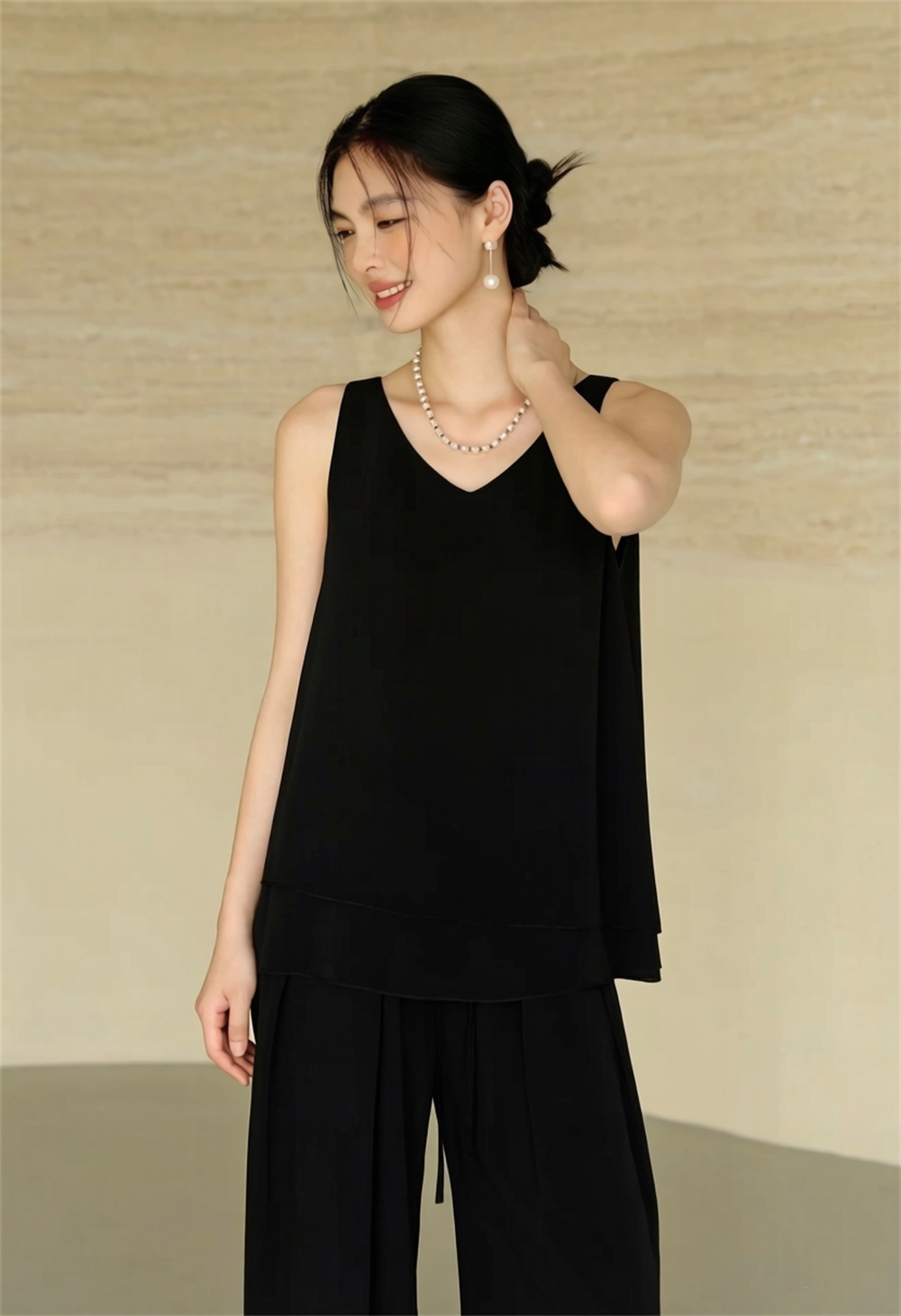 Women Fashion Vest - Letnia nowa bluzka bez rękawów plus