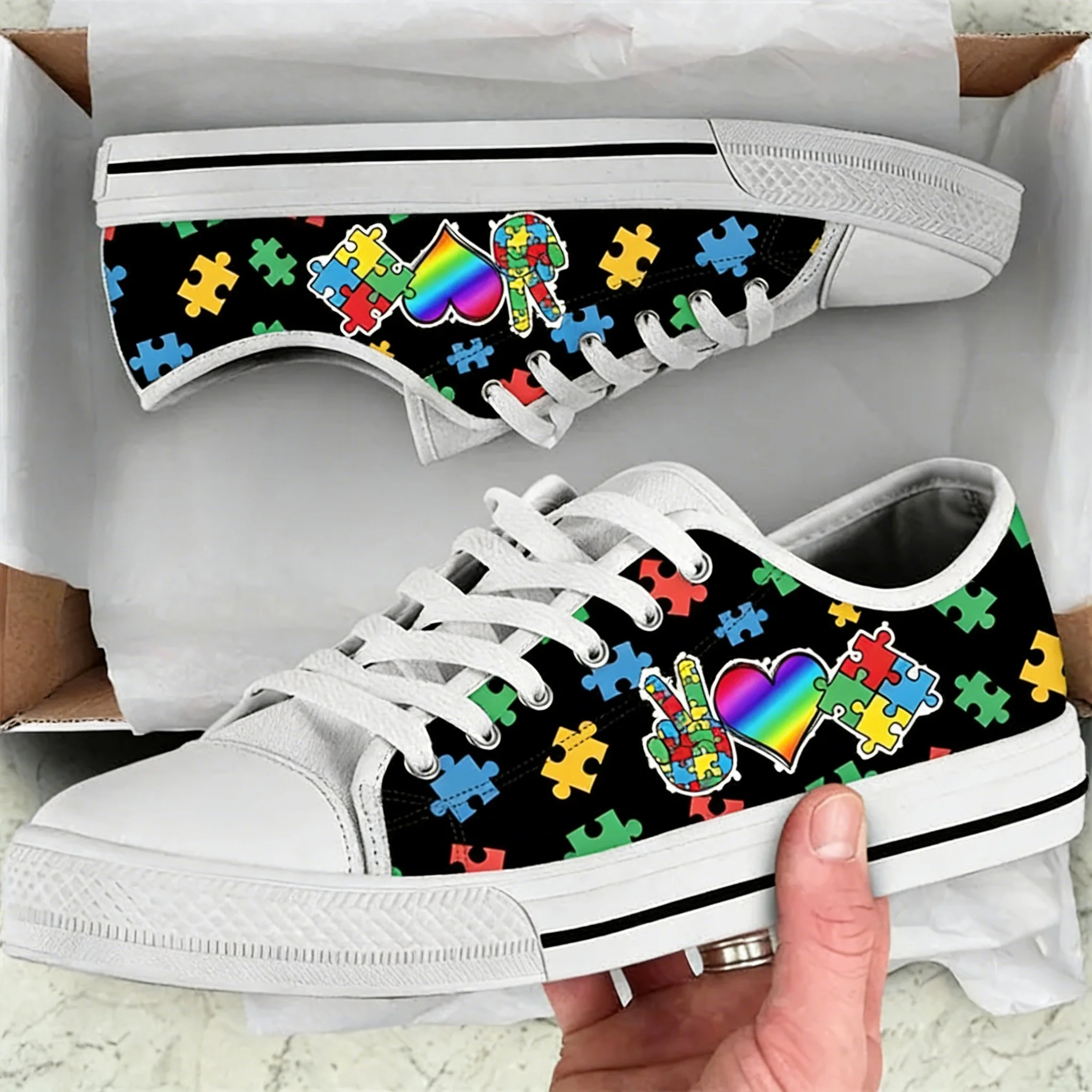 Women'S Fashion Tennis Shoes - Modne damskie trampki z płótna, oddychające,
