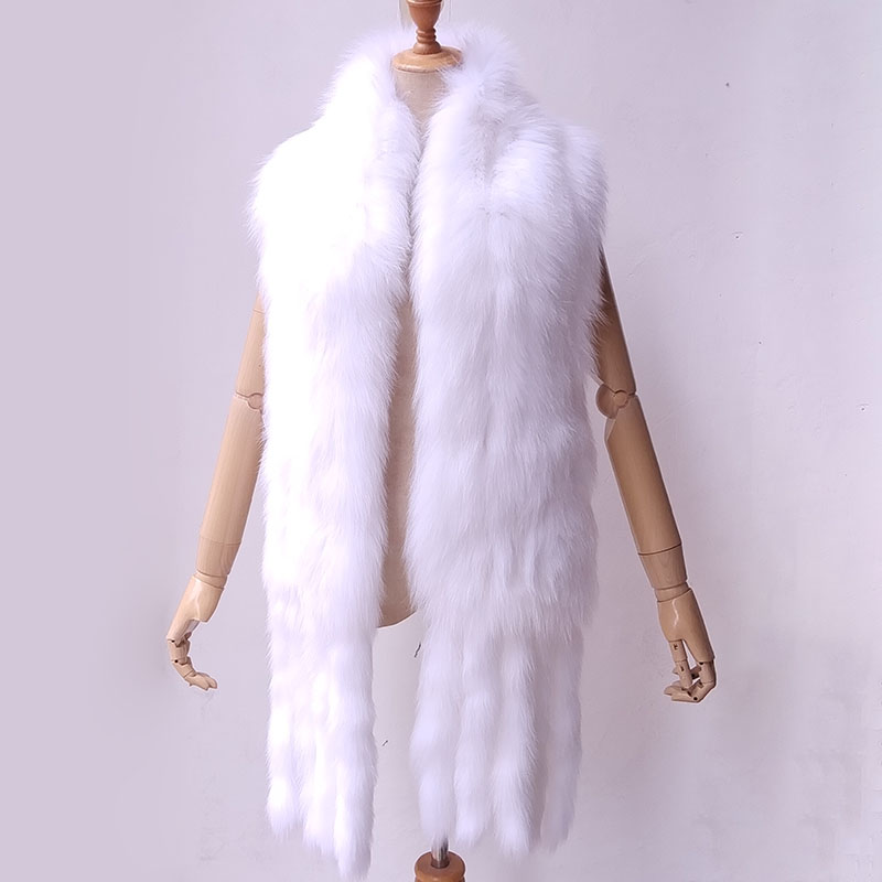 Women'S Fashion Poncho - Szal damski z prawdziwego futra lisa