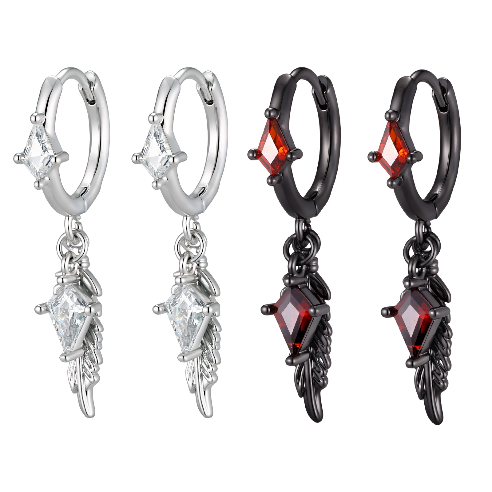 Women'S Fashion Edgy - Kolczyki Koła z Cyrkoniami w Kształcie