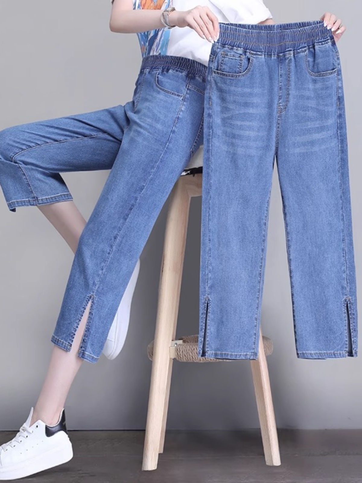 Mom Jeans Women - Letnie damskie jeansy z wysokim stanem,