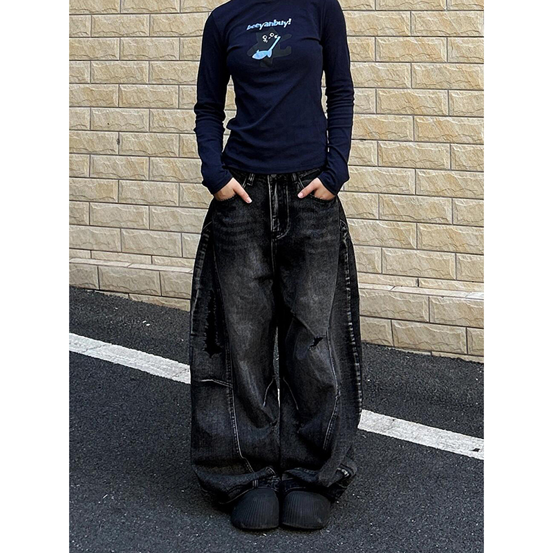 Mom Jeans Women - ZHIZOU Damskie spodnie typu tomboy w