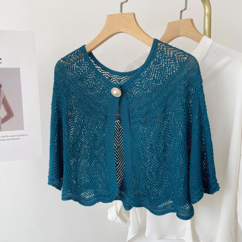 Women'S Fashion Poncho - Damska Letnia Elegancka Szydełkowa Narzutka Koronkowa