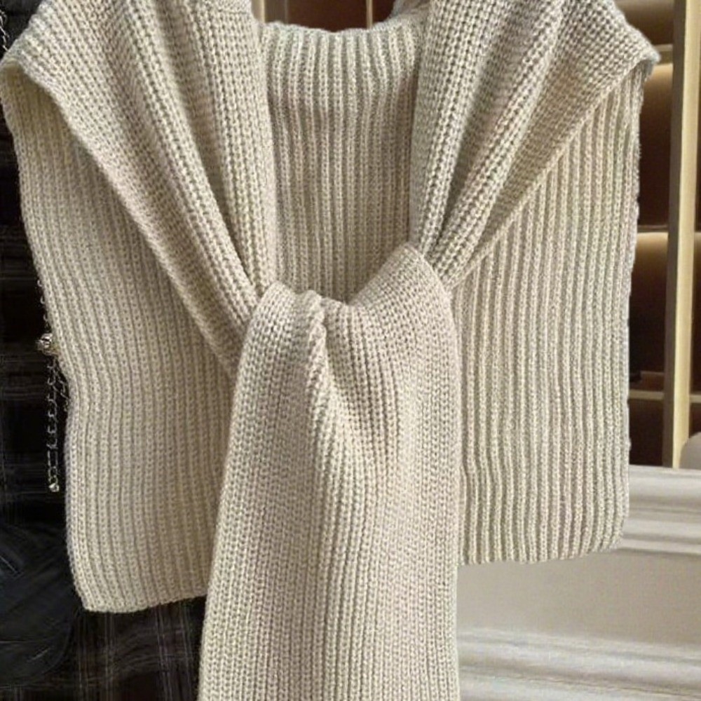 Women'S Fashion Poncho - Szalik Oversize Dzianinowy Poncho Peleryna Ciepły