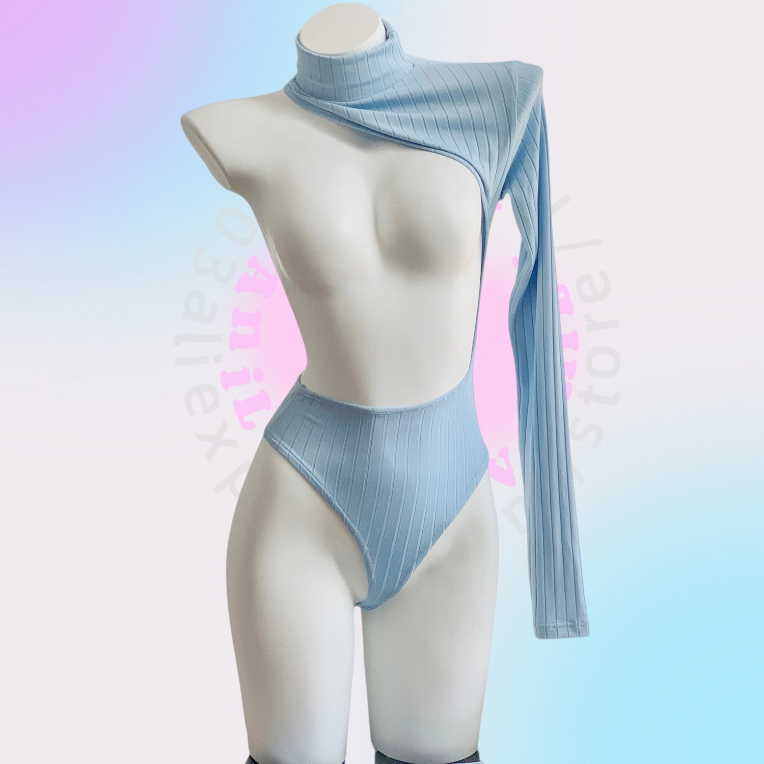 Turtleneck Bodysuit - AniLV Damskie body z golfem i