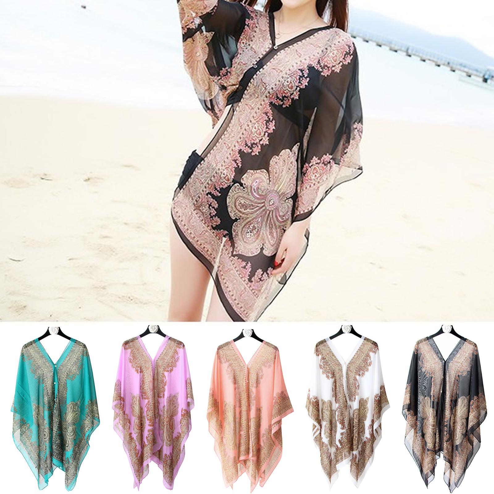 Women'S Fashion Poncho - 5 Kolorów Plażowa Chusta Ochronna Przed