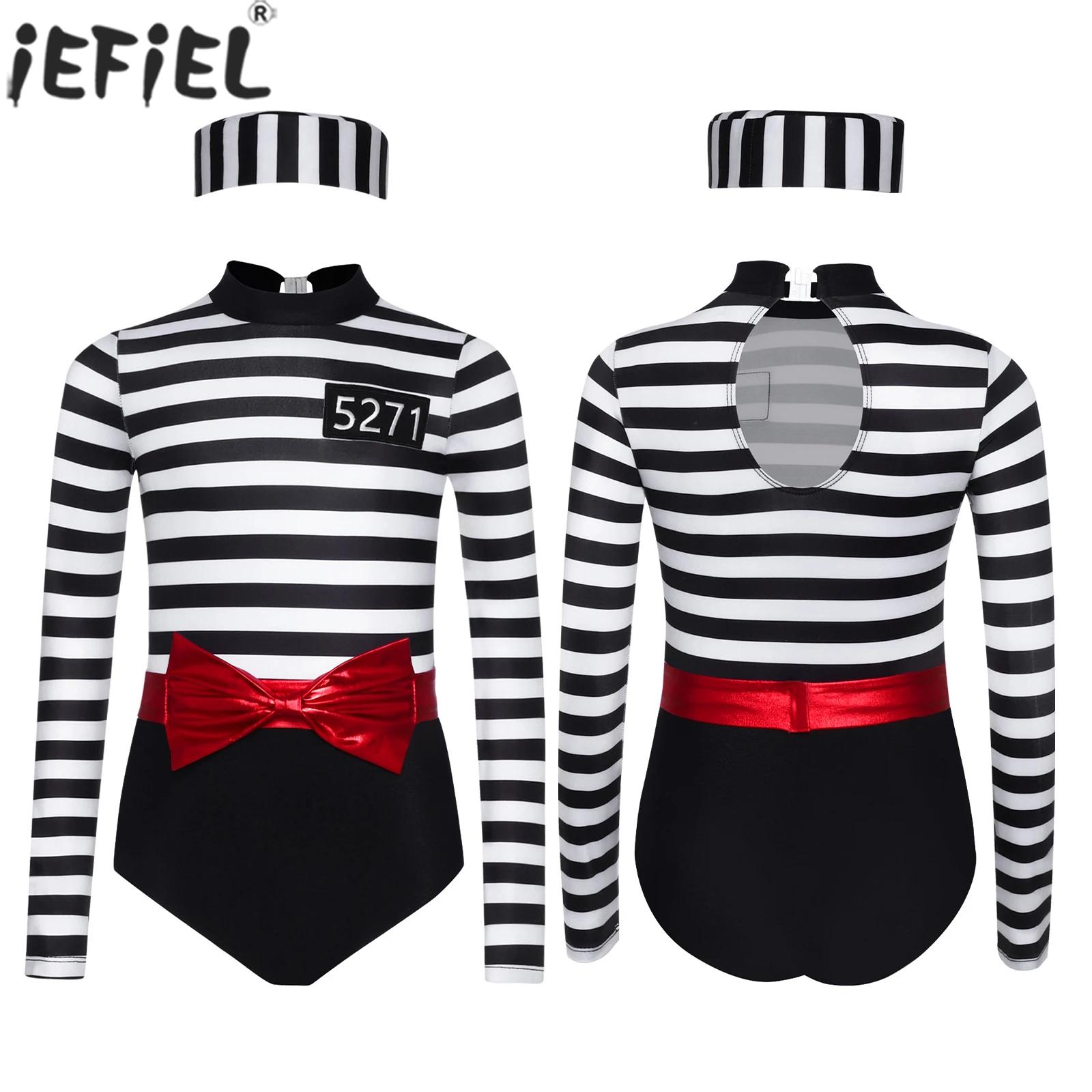 Turtleneck Bodysuit - Kostium więzienny dla nastolatek na Halloween,