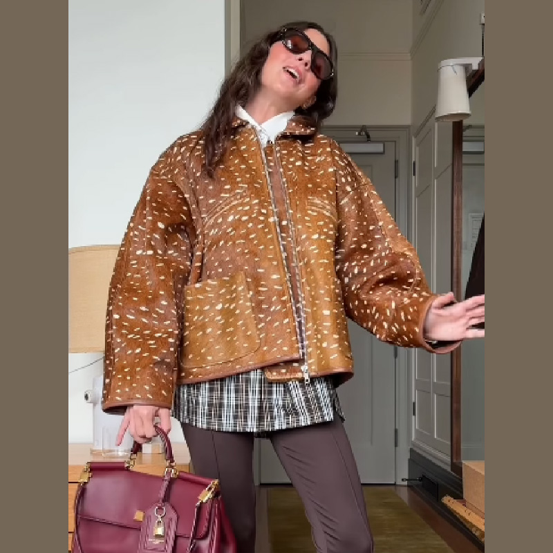 Krótka kurtka w stylu retro z  – Women'S Fashion Edgy recenzja i cena