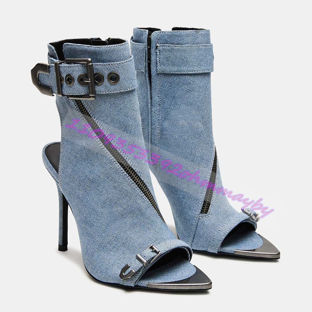 Letnie niebieskie dżinsowe bot – Fashion Women Belt recenzja i cena