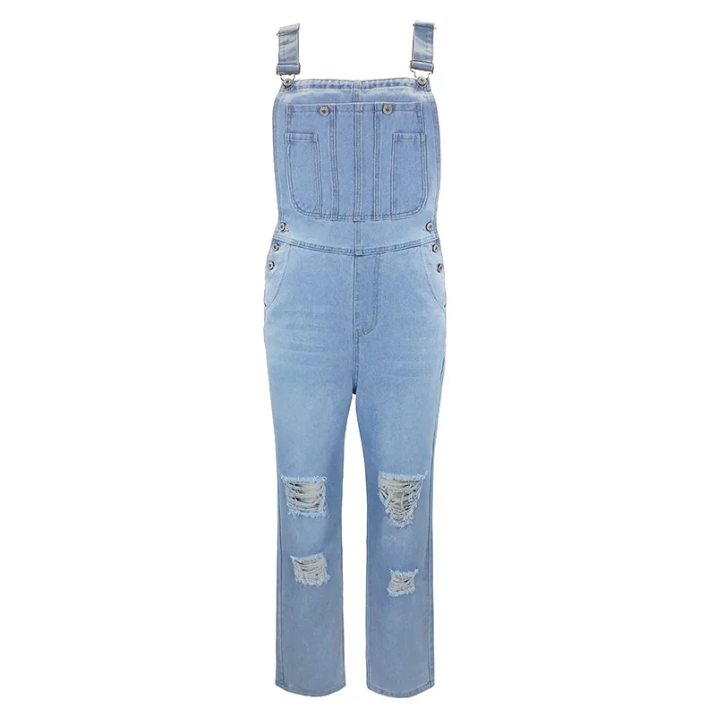 Blue Denim Jumpsuit Overalls R – Mom Jeans Women recenzja i cena