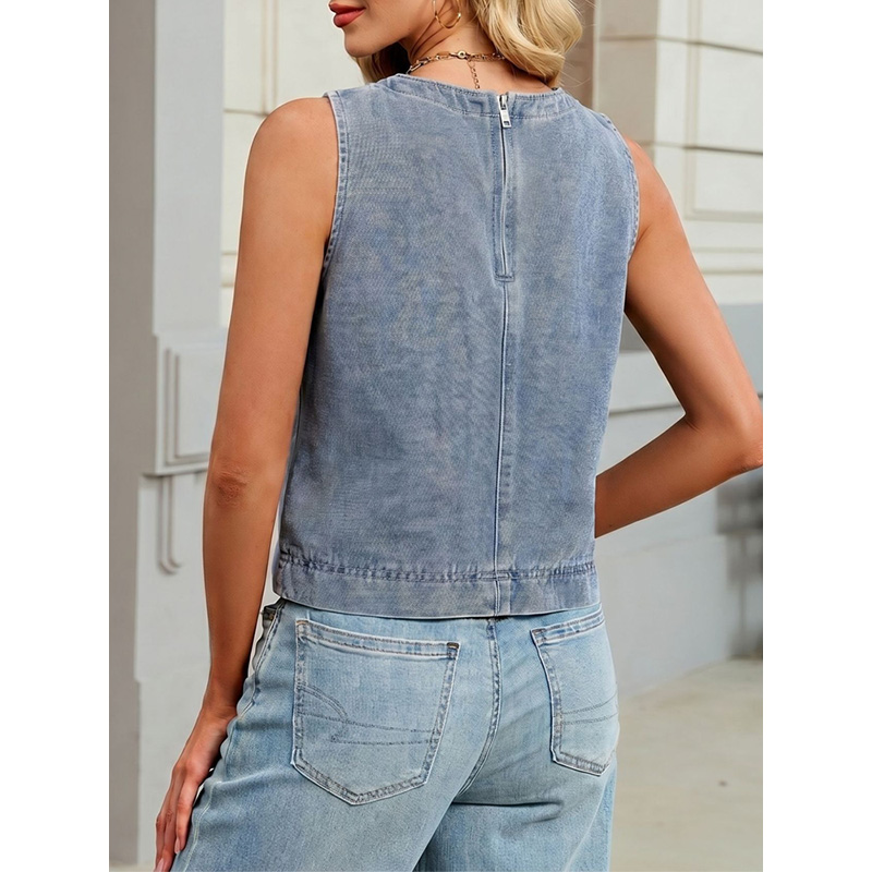 Benuynffy Casualowa Okrągła De – Women Fashion Vest recenzja i cena