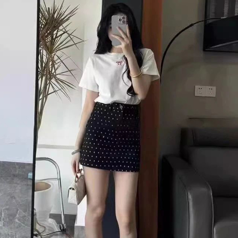 Damska dżinsowa spódnica z wys – Printed Wrap Skirt recenzja i cena