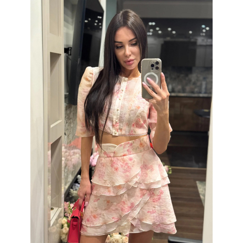 Komplet z kwiatowym nadrukiem: – Printed Wrap Skirt recenzja i cena