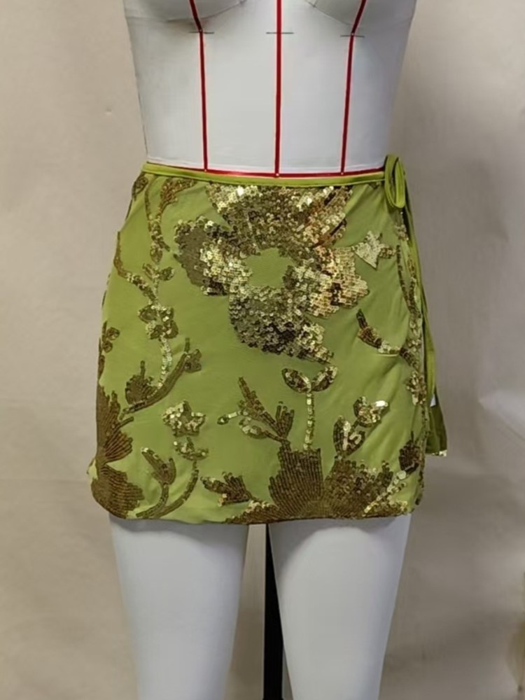 Damska spódnica z cekinami do  – Printed Wrap Skirt recenzja i cena