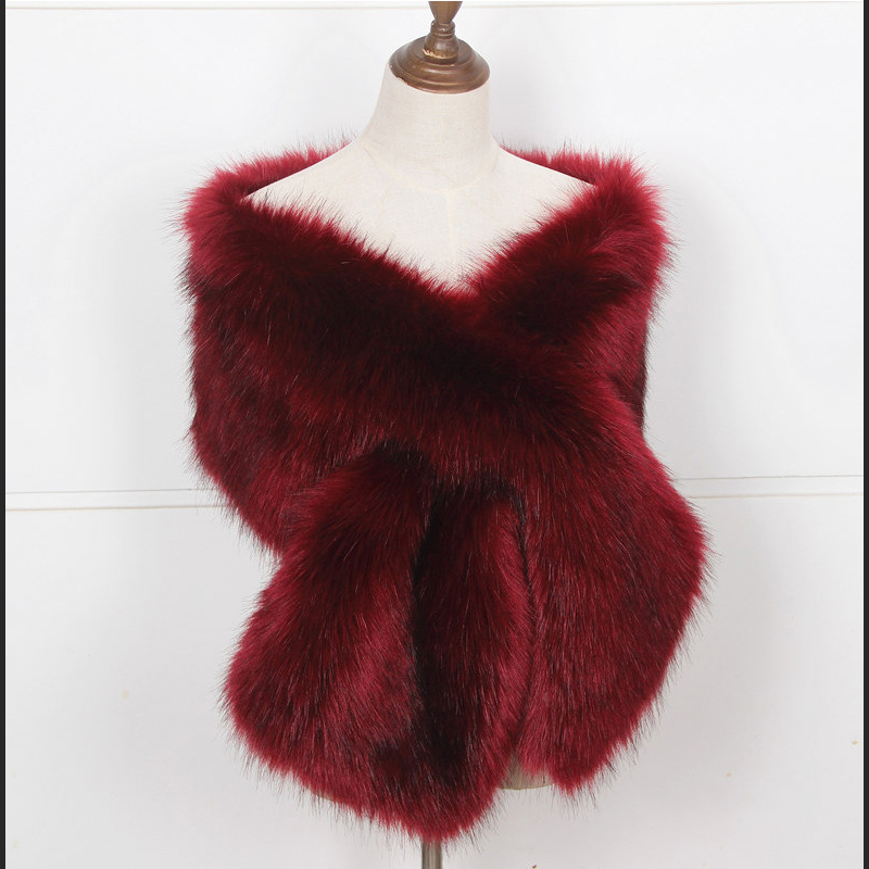 Faux Fox Fur Women Wraps Long  – Women'S Fashion Poncho recenzja i cena