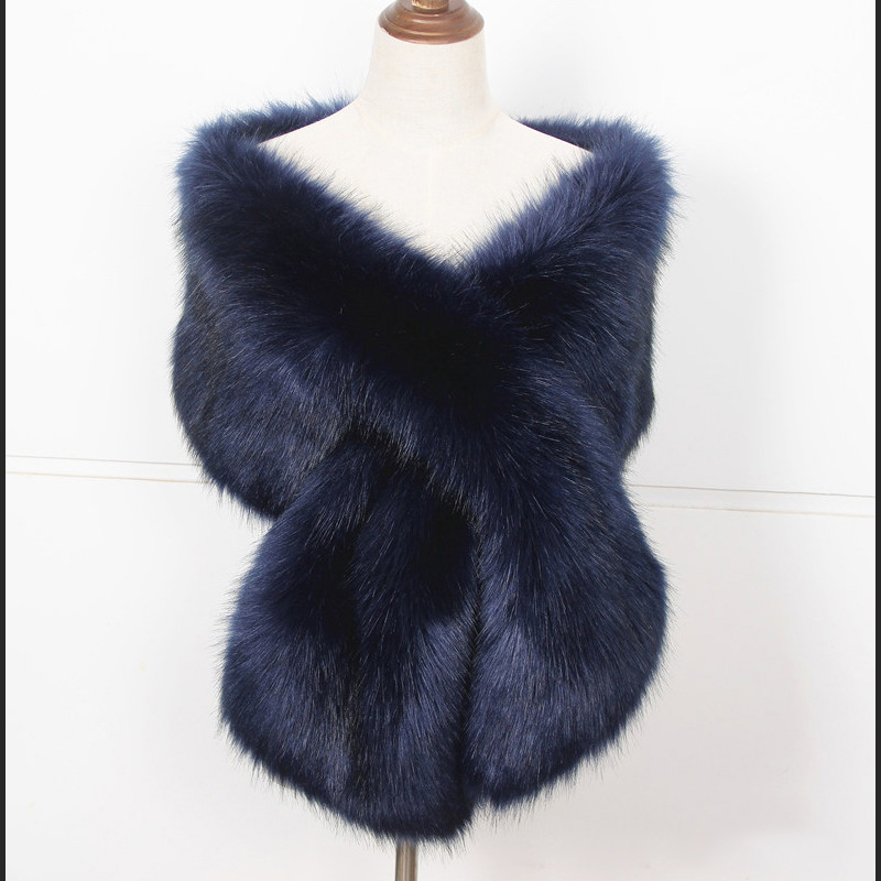 Faux Fox Fur Women Wraps Long  – Women'S Fashion Poncho recenzja i cena