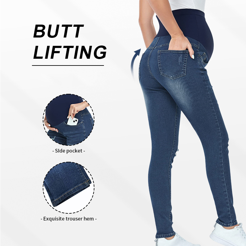Dżinsy ciążowe z wysokim stane – Mom Jeans Women recenzja i cena