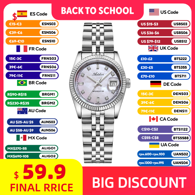 ADDIES 585 Kwarcowe Zegarki Da – Fashion Women Watches recenzja i cena